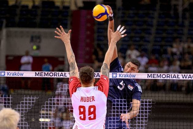 KRAKOW 12.07.2024 SIATKOWKA XXI MEMORIAL HUBERTA JERZEGO WAGNERA --- VOLLEYBALL XX1 HUBERT JERZY WAGNER MEMORIAL TOURNAMENT POLSKA - EGIPT POLAND - EGYPT N Z NORBERT HUBER MOHAMED MOHAMED HAMADA FOT. PAWEL PIOTROWSKI 400mm.pl NEWSPIX.PL --- Newspix.pl  20240712PAP037