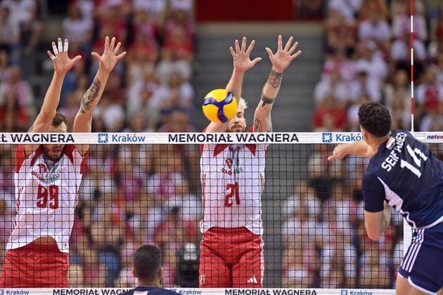 2024.07.12 Krakow Siatkowka mezczyzn, turniej towarzyski, XXI Memorial Huberta Jerzego Wagnera Polska - Egipt N z Norbert Huber, Tomasz Fornal, Hassan Seif Abed Foto Krzysztof Porebski PressFocus 2024.07.12 Krakow Volleyball men, 21. Hubert Jerzy Wagner Memorial friendly tournament Poland - Egypt Norbert Huber, Tomasz Fornal, Hassan Seif Abed Credit: Krzysztof Porebski PressFocus NEWSPIX.PL --- Newspix.pl  20240712PF_KP00005