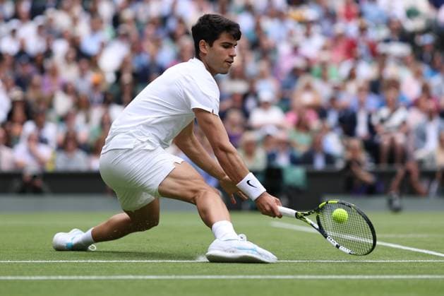 Carlos Alcaraz of Spain Wimbledon Tennis Championships, Day 12, The All England Lawn Tennis and Croquet Club, London, UK - 12 Jul 2024  Copyright: xEllaxLing Shutterstockx 14581887at