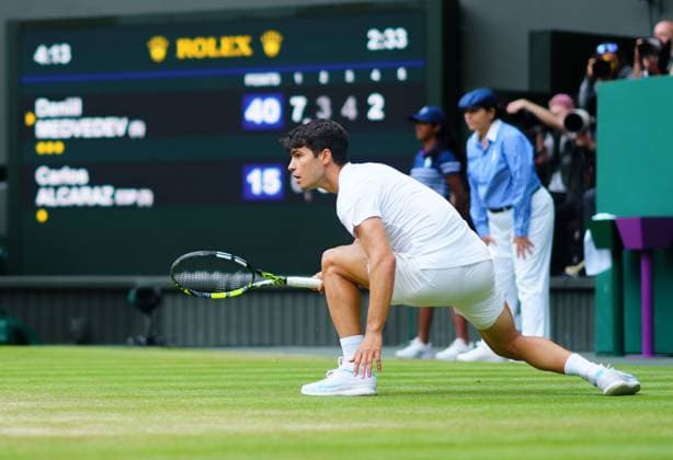 Carlos Alcaraz during his semi final match Wimbledon Tennis Championships, Day 12, The All England Lawn Tennis and Croquet Club, London, UK - 12 Jul 2024  Copyright: xJavierxGarcia Shutterstockx 14581882eq