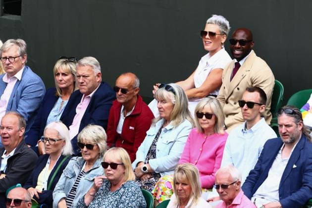 Pink watching the action on Centre Court Wimbledon Tennis Championships, Day 12, The All England Lawn Tennis and Croquet Club, London, UK - 12 Jul 2024  Copyright: xJamesxMarsh Shutterstockx 14581884cv