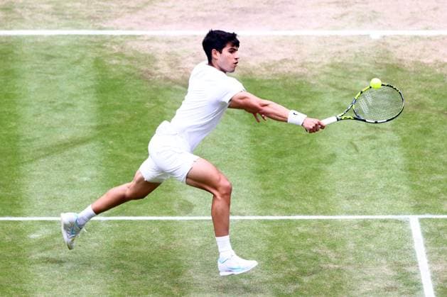 Carlos Alcaraz during his semi final match Wimbledon Tennis Championships, Day 12, The All England Lawn Tennis and Croquet Club, London, UK - 12 Jul 2024  Copyright: xJamesxMarsh Shutterstockx 14581884dd