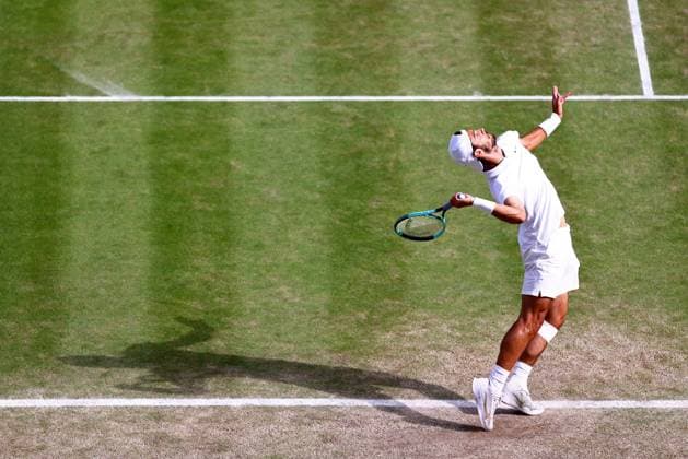 Lorenzo Musetti during his semi final match Wimbledon Tennis Championships, Day 12, The All England Lawn Tennis and Croquet Club, London, UK - 12 Jul 2024  Copyright: xJamesxMarsh Shutterstockx 14581884ed