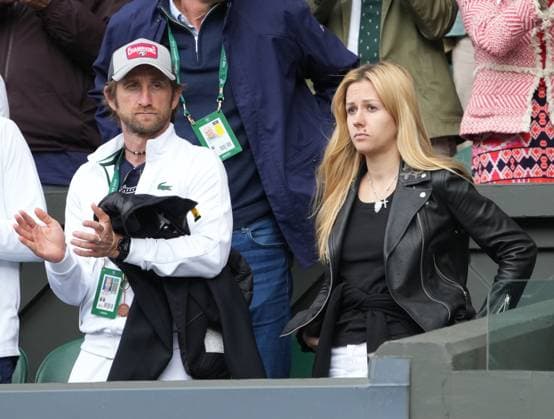 Lawn Tennis - 2024 Wimbledon Championship Mens Singles Semi Final - Carlos Alcaraz (SPN) v Daniil Medvedev All England Lawn Tennis & Croquet Club - Friday 12h July 2024 Wife of Daniil Medvedev, Daria Medvedeva and his coach, in the players box 