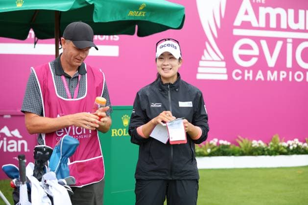 EVIAN-LES-BAINS, FRANCE - 12.07.2024: A Lim Kim (KOR) of The Amundi Evian Championship at the Evian Resort Golf Club on July 12, 2023 in Evian-les-Bains, France.