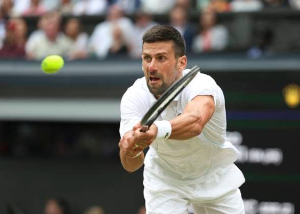 Novak Djokovic SRB Tennis Wimbledon 2024 Grand Slam ITF ATP WTA AELTC London Great Britain 12 July 2024 Copyright: xJuergenxHasenkopfx
