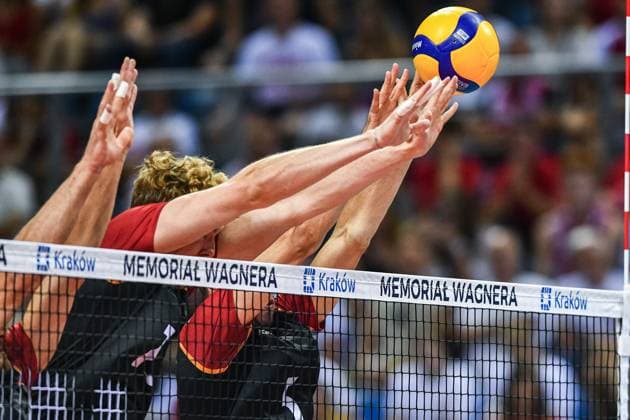 KRAKOW 12.07.2024 SIATKOWKA XXI MEMORIAL HUBERTA JERZEGO WAGNERA --- VOLLEYBALL XXI HUBERT JERZY WAGNER MEMORIAL TOURNAMENT SLOWENIA - NIEMCY SLOVENIA - GERMANY N Z MORITZ REICHERT BLOK FOT. MICHAL PLASZYK 400mm.pl NEWSPIX.PL --- Newspix.pl  20240712_PLA_104