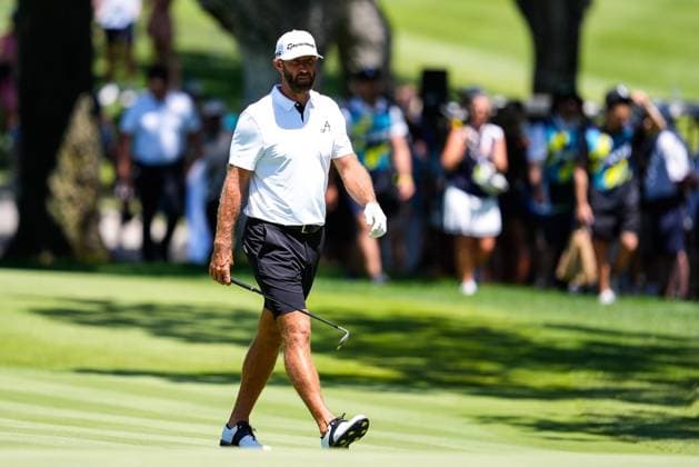 July 12, 2024, Cadiz, Cadiz, SPAIN: Dustin Johnson of Aces team looks on during day one of the LIV Golf Andalucia at Golf Club Royal of Valderrama on July 12, 2024 in Cadiz, Spain. Cadiz SPAIN - ZUMAa181 20240712_zaa_a181_111 Copyright: xJoaquinxCorcherox