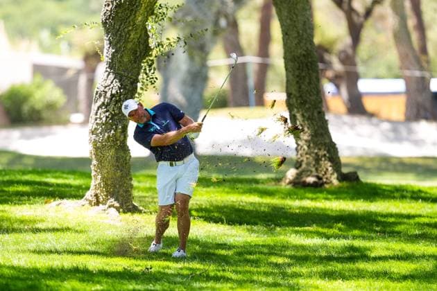 July 12, 2024, Cadiz, Cadiz, SPAIN: Lee Westwood of Majesticks team in action during day one of the LIV Golf Andalucia at Golf Club Royal of Valderrama on July 12, 2024 in Cadiz, Spain. Cadiz SPAIN - ZUMAa181 20240712_zaa_a181_183 Copyright: xJoaquinxCorcherox