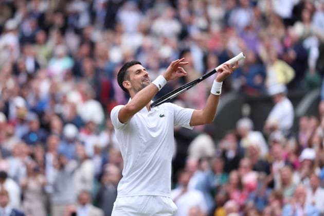 Novak Djokovic (Ser) defeated Lorenzo Musetti (Ita) TENNIS : Wimbledon 2024 -12 07 2024 AntoineCouvercelle Panoramic 