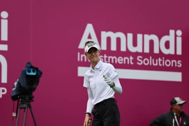 EVIAN-LES-BAINS, FRANCE - 12.07.2024: Nelly Korda (USA) of The Amundi Evian Championship at the Evian Resort Golf Club on July 12, 2023 in Evian-les-Bains, France.