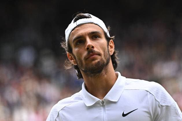 Wimbledon - Djokovic v Musetti Semi-Final Lorenzo Musetti (ITA) during his semi-final match at the 2024 Wimbledon Championships at the AELTC in London, UK, on July 12, 2024. Photo by Corinne Dubreuil ABACAPRESS.COM London United Kingdom  Copyright: xDubreuilxCorinne ABACAx