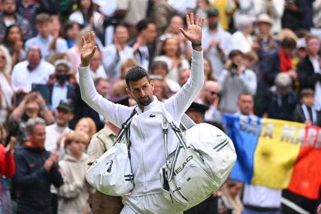 Wimbledon - Djokovic v Musetti Semi-Final Novak Djokovic (SRB) during his semi-final match at the 2024 Wimbledon Championships at the AELTC in London, UK, on July 12, 2024. Photo by Corinne Dubreuil ABACAPRESS.COM London United Kingdom  Copyright: xDubreuilxCorinne ABACAx
