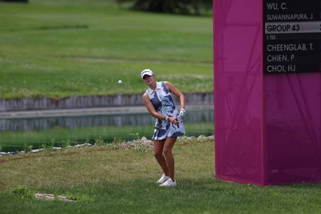 EVIAN-LES-BAINS, FRANCE - 12.07.2024: Nataliya Guseva (RUS) of The Amundi Evian Championship at the Evian Resort Golf Club on July 12, 2023 in Evian-les-Bains, France.