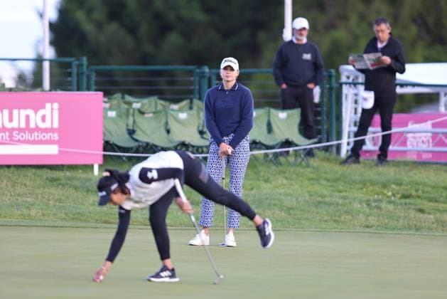 EVIAN-LES-BAINS, FRANCE - 12.07.2024: Nataliya Guseva (RUS) of The Amundi Evian Championship at the Evian Resort Golf Club on July 12, 2023 in Evian-les-Bains, France.