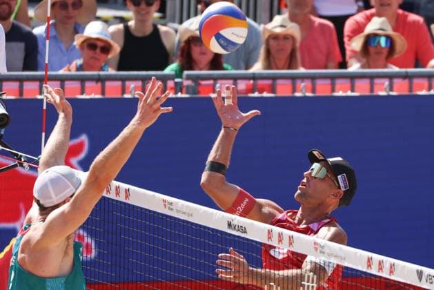 BEACHVOLLEYBALL - Beach Pro Vienna VIENNA,AUSTRIA,13.JUL.24 - Beach volleyball, Beachvolleyball - A1 Beach Pro Vienna. Image shows Alexander Horst (AUT).  GEPAxpictures xMathiasxMandl
