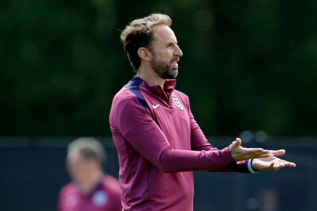 English National Soccer Team s head coach Gareth Southgate leads a team s training session on the eve of UEFA EURO, EM, Europameisterschaft,Fussball 2024 s final game against Spain in Blankenhain, Germany, 13 July 2024. English National Soccer Team trains ahead of UEFA Euro 2024 s final game against Spain !ACHTUNG: NUR REDAKTIONELLE NUTZUNG!  Copyright: xAlbertoxEstevezx GRAF6682 20240713-55014140305_1