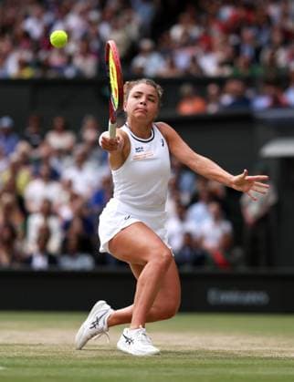 Jasmine Paolini during the Ladies Singles Final Wimbledon Tennis Championships, Day 13, The All England Lawn Tennis and Croquet Club, London, UK - 13 Jul 2024  Copyright: xEllaxLing Shutterstockx 14584811c