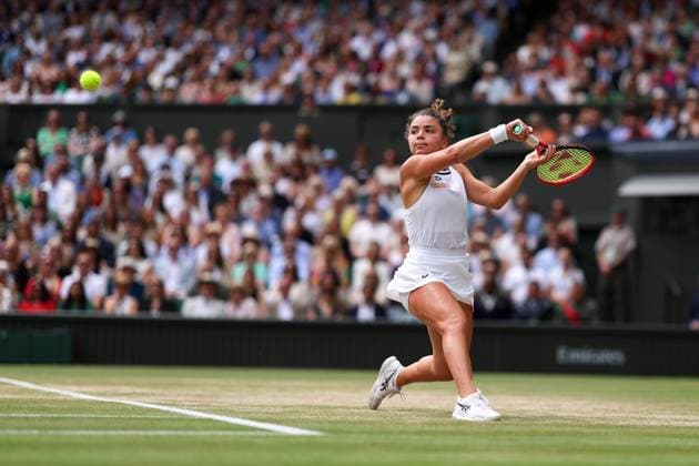 Jasmine Paolini during the Ladies Singles Final Wimbledon Tennis Championships, Day 13, The All England Lawn Tennis and Croquet Club, London, UK - 13 Jul 2024  Copyright: xEllaxLing Shutterstockx 14584811a