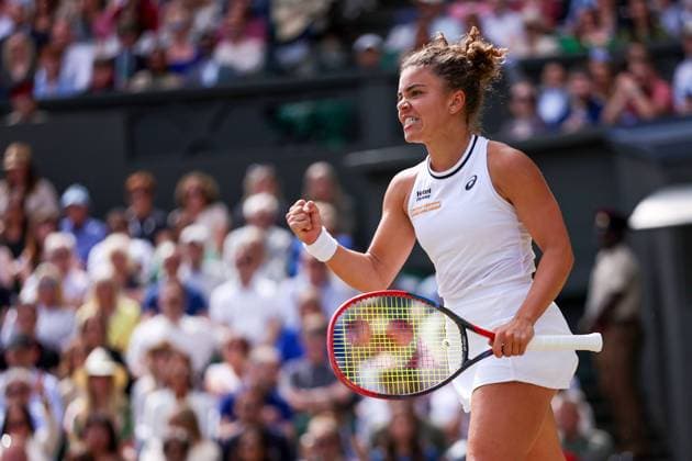 Jasmine Paolini during the Ladies Singles Final Wimbledon Tennis Championships, Day 13, The All England Lawn Tennis and Croquet Club, London, UK - 13 Jul 2024  Copyright: xEllaxLing Shutterstockx 14584811al