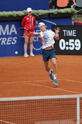 Tennis Men ATP, Tennis Men Tour 500 European Open Hamburg, Hamburg Open ATP 500 2024 Qualifying Round , 13 07 2024, Jesper de Jong plays a forehand Copyright: FernandoxSoares