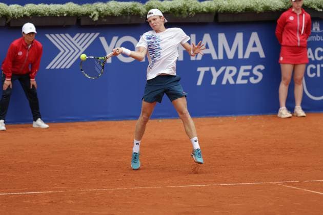 Tennis Men ATP, Tennis Men Tour 500 European Open Hamburg, Hamburg Open ATP 500 2024 Qualifying Round , 13 07 2024, Jesper de Jong plays a forehand Copyright: FernandoxSoares