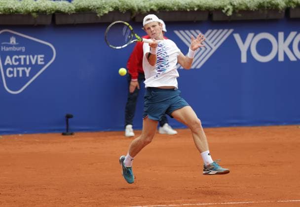 Tennis Men ATP, Tennis Men Tour 500 European Open Hamburg, Hamburg Open ATP 500 2024 Qualifying Round , 13 07 2024, Jesper de Jong plays a forehand Copyright: FernandoxSoares