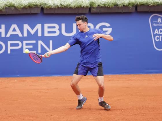 Tennis Men ATP, Tennis Men Tour 500 European Open Hamburg, Hamburg Open ATP 500 2024 Qualifying Round , 13 07 2024, Max Hans Rehberg GER plays a forehand Copyright: FernandoxSoares
