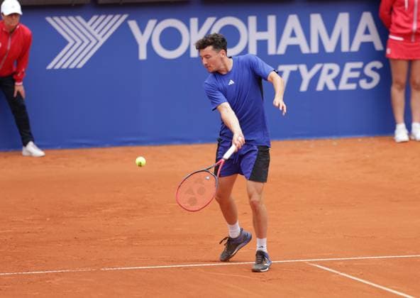 Tennis Men ATP, Tennis Men Tour 500 European Open Hamburg, Hamburg Open ATP 500 2024 Qualifying Round , 13 07 2024, Max Hans Rehberg GER plays a forehand Copyright: FernandoxSoares