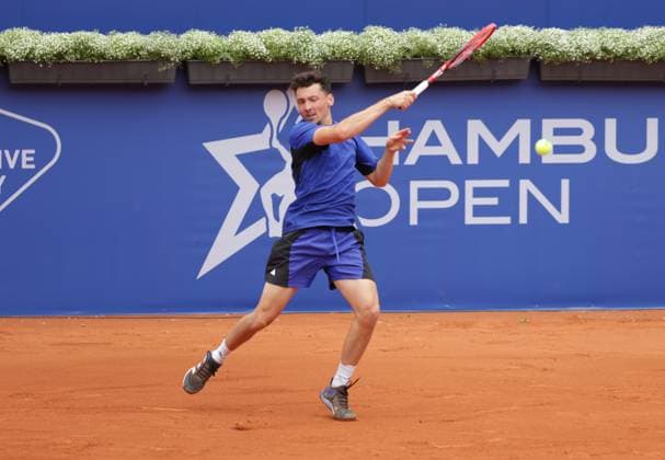 Tennis Men ATP, Tennis Men Tour 500 European Open Hamburg, Hamburg Open ATP 500 2024 Qualifying Round , 13 07 2024, Max Hans Rehberg GER plays a forehand Copyright: FernandoxSoares
