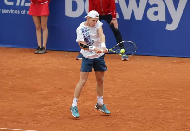Tennis Men ATP, Tennis Men Tour 500 European Open Hamburg, Hamburg Open ATP 500 2024 Qualifying Round , 13 07 2024, Jesper de Jong plays a backhand Copyright: FernandoxSoares