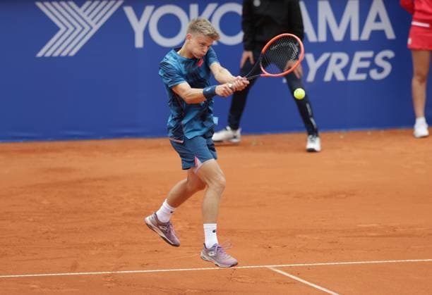 Tennis Men ATP, Tennis Men Tour 500 European Open Hamburg, Hamburg Open ATP 500 2024 Qualifying Round , 13 07 2024, Marvin Moeller GER plays a backhand Copyright: FernandoxSoares