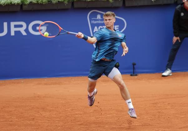 Tennis Men ATP, Tennis Men Tour 500 European Open Hamburg, Hamburg Open ATP 500 2024 Qualifying Round , 13 07 2024, Marvin Moeller GER plays a forehand Copyright: FernandoxSoares
