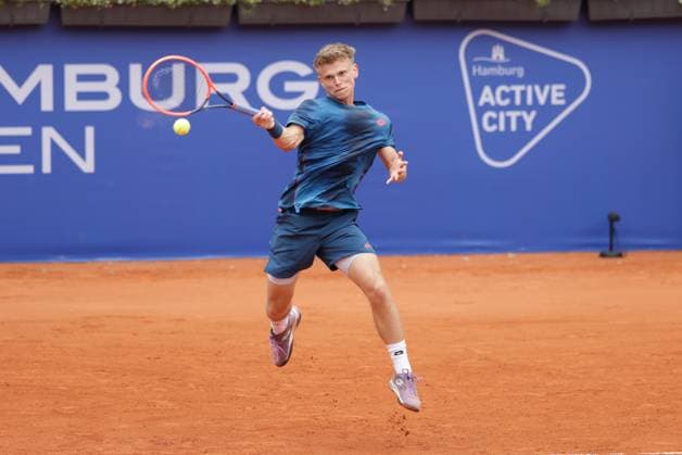 Tennis Men ATP, Tennis Men Tour 500 European Open Hamburg, Hamburg Open ATP 500 2024 Qualifying Round , 13 07 2024, Marvin Moeller GER plays a forehand Copyright: FernandoxSoares