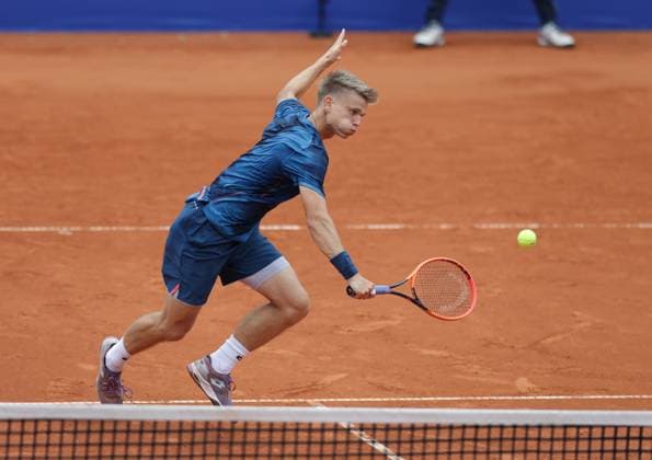 Tennis Men ATP, Tennis Men Tour 500 European Open Hamburg, Hamburg Open ATP 500 2024 Qualifying Round , 13 07 2024, Marvin Moeller GER plays a backhand Copyright: FernandoxSoares