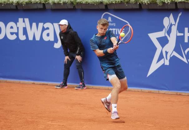 Tennis Men ATP, Tennis Men Tour 500 European Open Hamburg, Hamburg Open ATP 500 2024 Qualifying Round , 13 07 2024, Marvin Moeller GER plays a backhand Copyright: FernandoxSoares