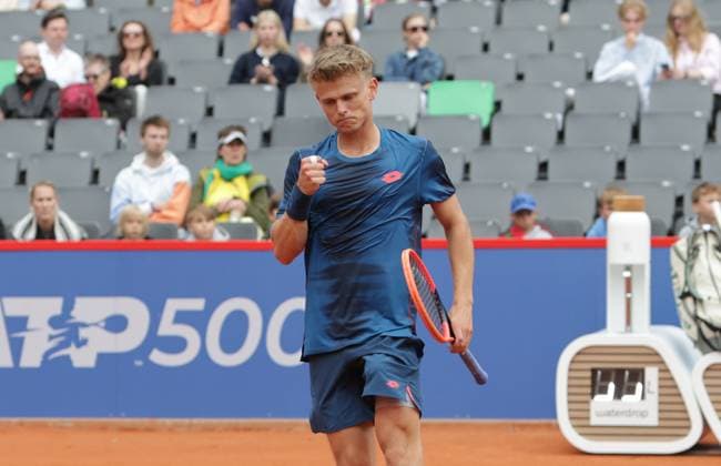 Tennis Men ATP, Tennis Men Tour 500 European Open Hamburg, Hamburg Open ATP 500 2024 Qualifying Round , 13 07 2024, Marvin Moeller GER is happy about the point won Copyright: FernandoxSoares