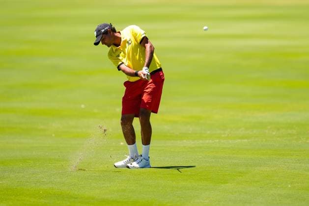 July 13, 2024, Cadiz, Cadiz, SPAIN: Eugenio Chacarra of Fireball team in action during day two of the LIV Golf Andalucia at Golf Club Royal of Valderrama on July 13, 2024 in Cadiz, Spain. Cadiz SPAIN - ZUMAa181 20240713_zaa_a181_033 Copyright: xJoaquinxCorcherox