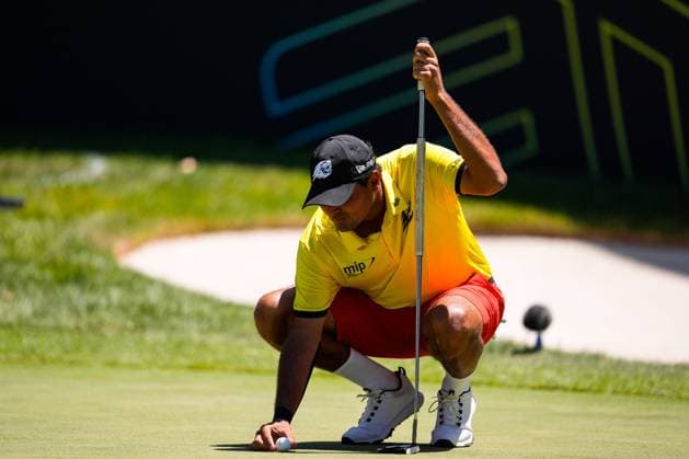 July 13, 2024, Cadiz, Cadiz, SPAIN: Eugenio Chacarra of Fireball team looks on during day two of the LIV Golf Andalucia at Golf Club Royal of Valderrama on July 13, 2024 in Cadiz, Spain. Cadiz SPAIN - ZUMAa181 20240713_zaa_a181_040 Copyright: xJoaquinxCorcherox