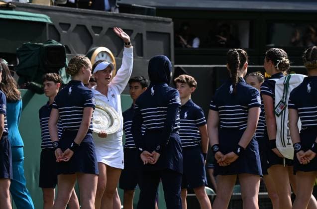 2024 Wimbledon Barbora Krejcikova CZE winning her first Wimbledon singles title