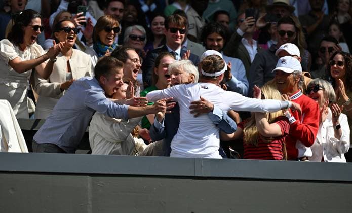 2024 Wimbledon Barbora Krejcikova CZE winning her first Wimbledon singles title