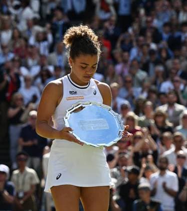 2024 Wimbledon Barbora Krejcikova CZE winning her first Wimbledon singles title Runner Up Jasmine Paolini ITA