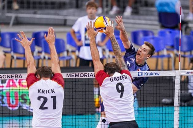 13.07.2024 KRAKOW UL. LEMA 7 ( POLAND ) SIATKOWKA MEZCZYZN ( MEN S VOLLEYBALL ) XXI MEMORIAL HUBERTA JERZEGO WAGNERA MECZ POLSKA - NIEMCY ( GAME POLAND - GERMANY ) NZ KAMIL SEMENIUK FOTO BORYS GOGULSKI CYFRASPORT NEWSPIX.PL --- Newspix.pl  20240713_CSBG_0023