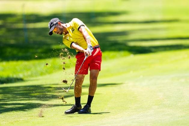 July 13, 2024, Cadiz, Cadiz, SPAIN: Abraham Ancer of Fireball team in action during day two of the LIV Golf Andalucia at Golf Club Royal of Valderrama on July 13, 2024 in Cadiz, Spain. Cadiz SPAIN - ZUMAa181 20240713_zaa_a181_162 Copyright: xJoaquinxCorcherox
