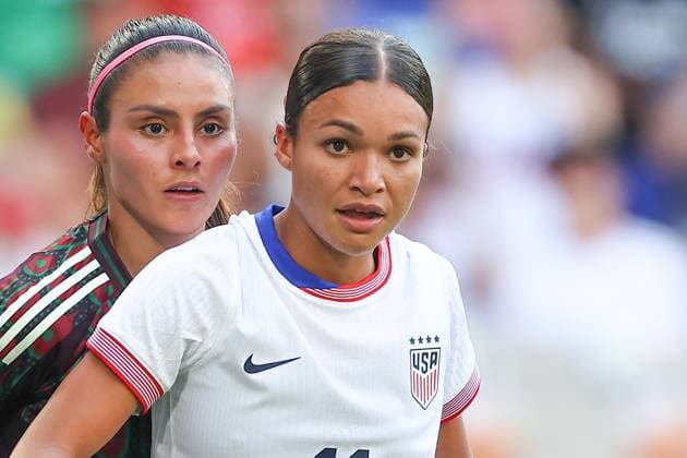 HARRISON, NJ - JULY 13: Sophia Smith 11 of United States during the second half of the Impact 99 presented by New York Life soccer game against Mexico on July 13, 2024 at Red Bull Arena in Harrison, New Jersey. (Photo by Rich Graessle Icon Sportswire) SOCCER: JUL 13 Women s USA vs Mexico EDITORIAL USE ONLY Icon2407131800
