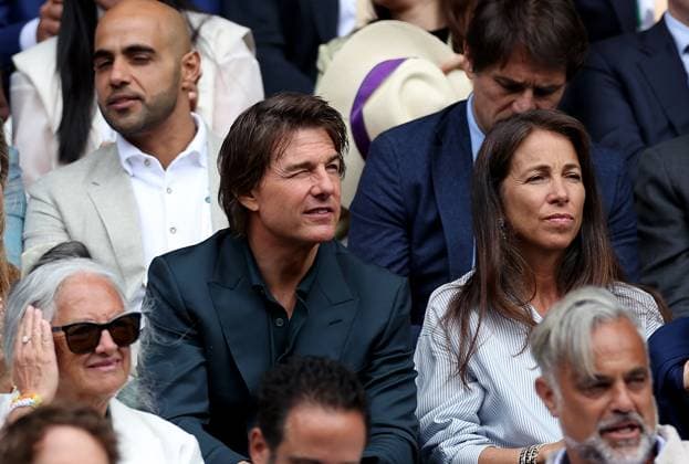 (240714) -- LONDON, July 14, 2024 -- Tom Cruise (C) is seen in the stands during the women s singles final between Barbora Krejcikova of Czech Republic and Jasmine Paolini of Italy at Wimbledon tennis Championship in London, Britain, July 13, 2024. ) (SP)BRITAIN-LONDON-TENNIS-WIMBLEDON-WOMEN S SINGLES-FINAL LixYing 