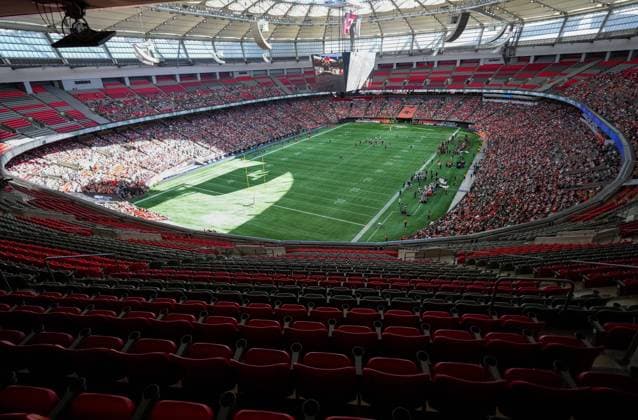 July 13, 2024, Vancouver, Bc, CANADA: An overall view of BC Place stadium is seen as the B.C. Lions and Saskatchewan Roughriders play during the first half of a CFL football game, in Vancouver, B.C., Saturday, July 13, 2024. Canada News - July 13, 2024  - ZUMAc35_ 20240713_zaf_c35_065 Copyright: xDarrylxDyckx