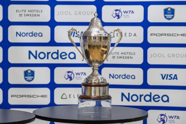 240714 The winner s trophy ahead of the double final of Nordea Open day 7 on July 14, 2024 in Bastad Photo Niclas Jönsson BILDBYRAN COP 273 NO0280 tennis dam wta nordea open bastad dag 7 bbeng final double final  Copyright: NICLASxJÖNSSON BB240714NO004