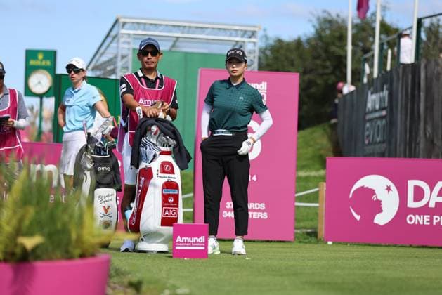 EVIAN-LES-BAINS, FRANCE - 13.07.2024: Hinako Shibuno (JPN) of The Amundi Evian Championship at the Evian Resort Golf Club on July 13, 2023 in Evian-les-Bains, France.