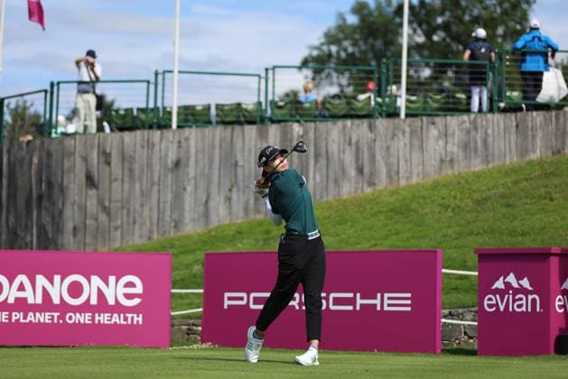 EVIAN-LES-BAINS, FRANCE - 13.07.2024: Hinako Shibuno (JPN) of The Amundi Evian Championship at the Evian Resort Golf Club on July 13, 2023 in Evian-les-Bains, France.